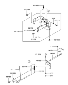 Kawasaki Fr651v-As05 Control Equipment Diagram and Parts List for Z-FORCES48LP 17AP5BHB-17AP5BHB710 Cub Cadet Lawn Tractor